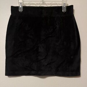J. Jill Black Velvet Velour Mini Skirt Pure Jill Stretch